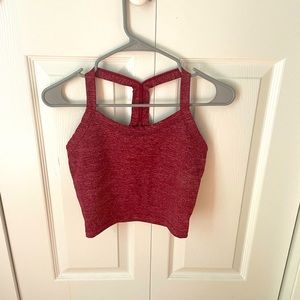 Born Primitive crop top sports bra maroon red size medium